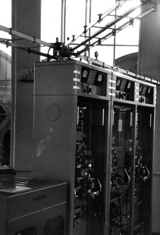 Betriebsraum in den 50er Jahren (Quelle: Förderverein Technikforum Backnang e.V., www.technikforum-backnang.de)